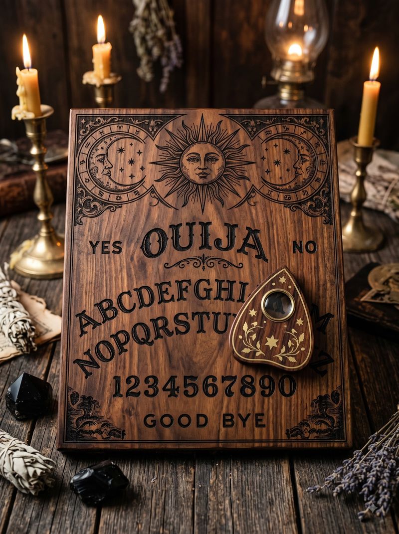 Hand-Carved Wooden Spirit / Talking Board
