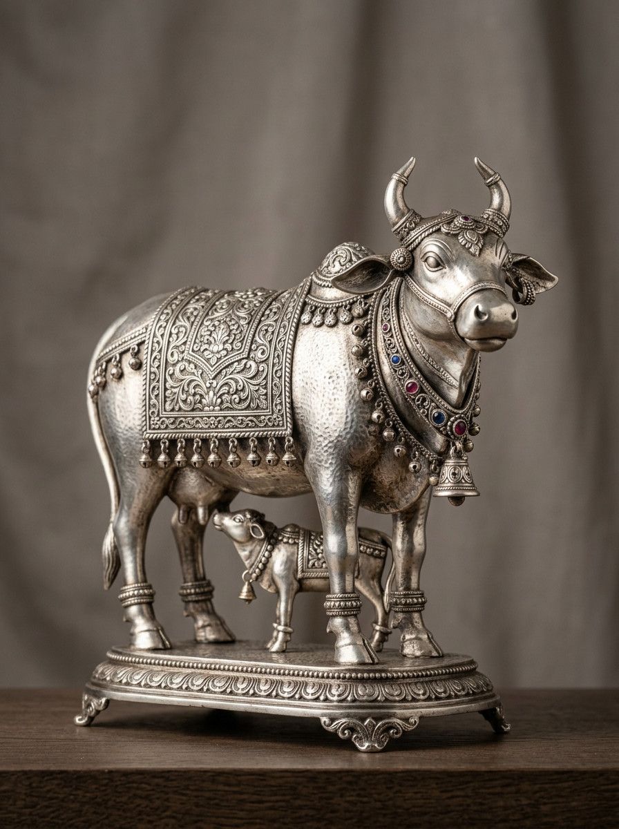 Silver-Plated Feng-Shui x Lakshmi Fusion Wealth Figurine