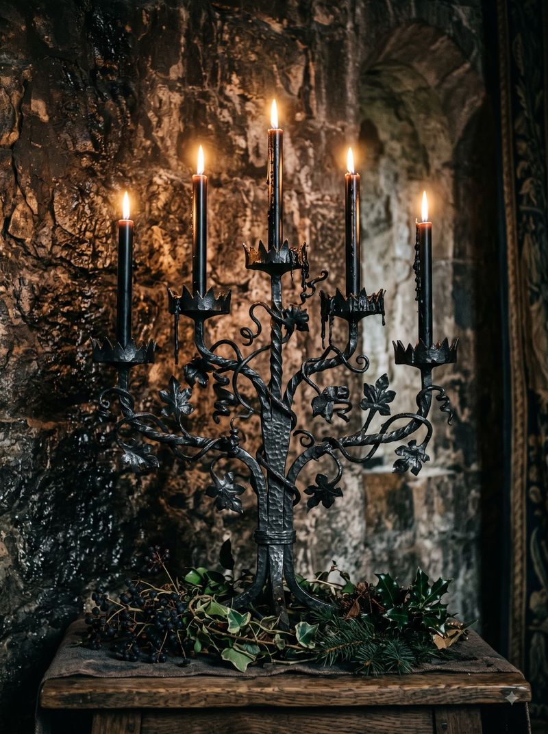 Wrought-Iron Gothic Candelabra