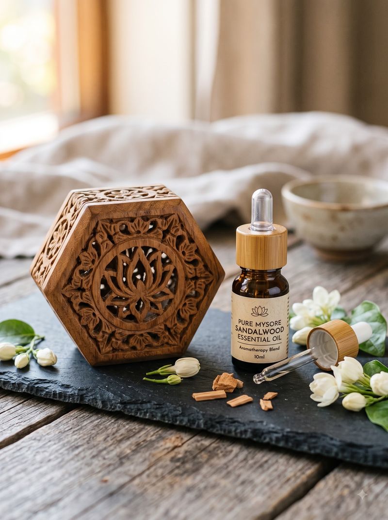 Sandalwood Carved Aroma Diffuser Block