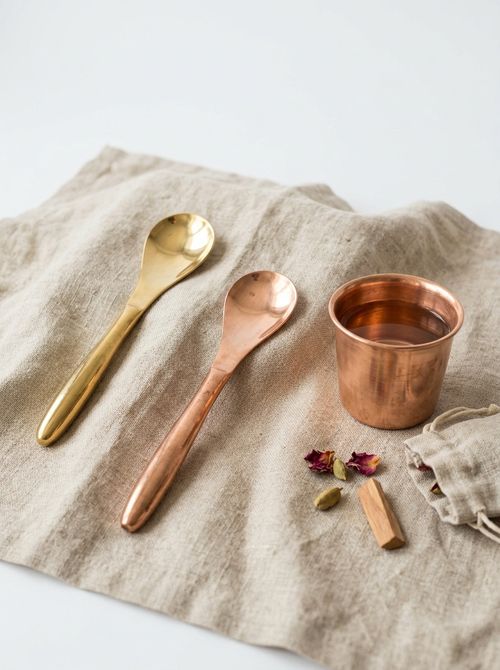 Kansa Tongue Scraper + Copper Self-Care Ritual Kit