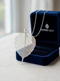 Silver-Dipped Real Peepal (Bodhi) Leaf Art & Pendant