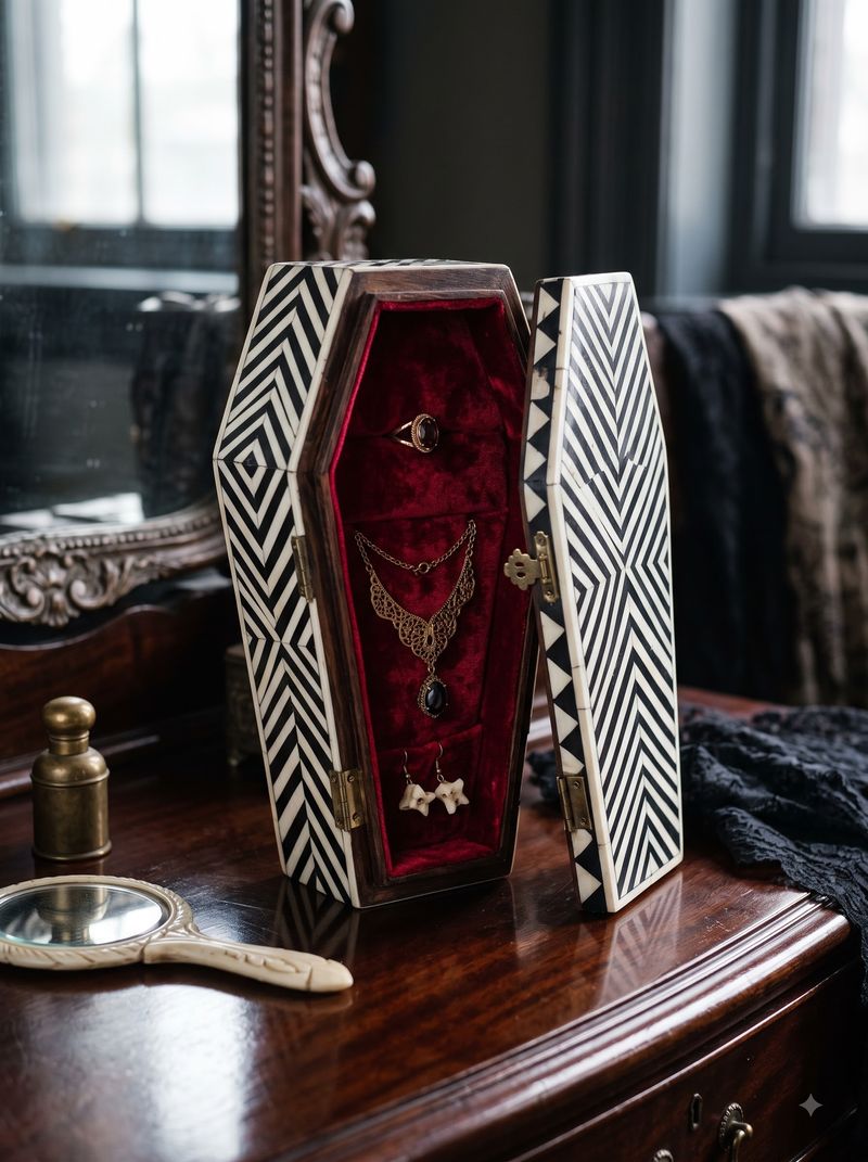 Bone-Inlay Coffin Trinket / Jewellery Box