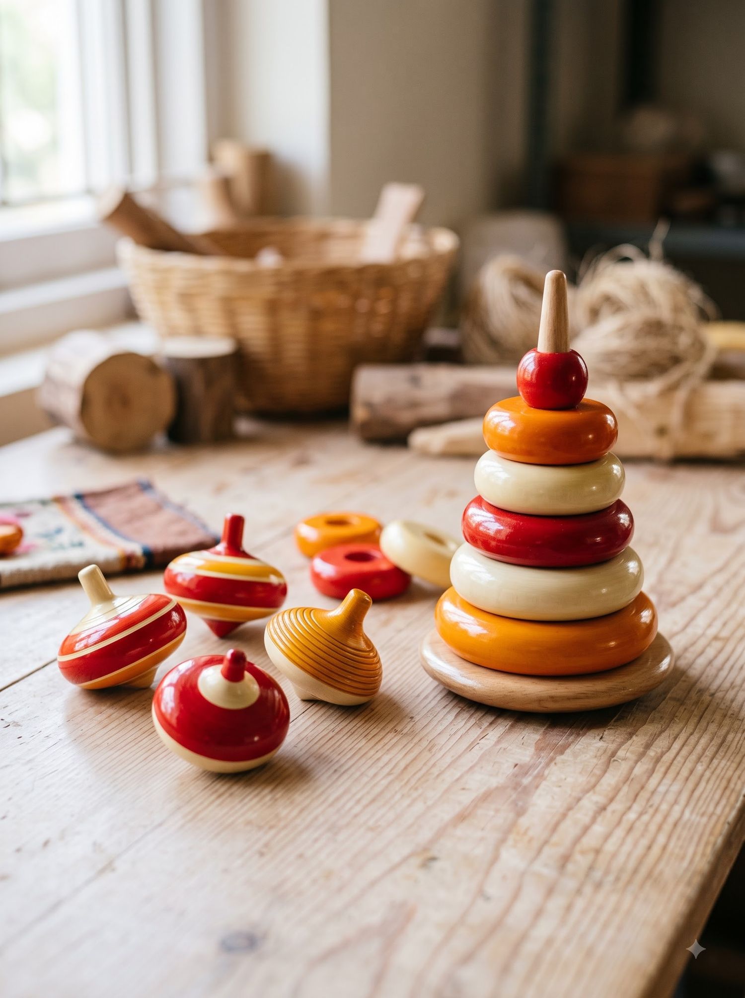 Channapatna Lacquered Wooden Stacking Toy / Fidget (GI)