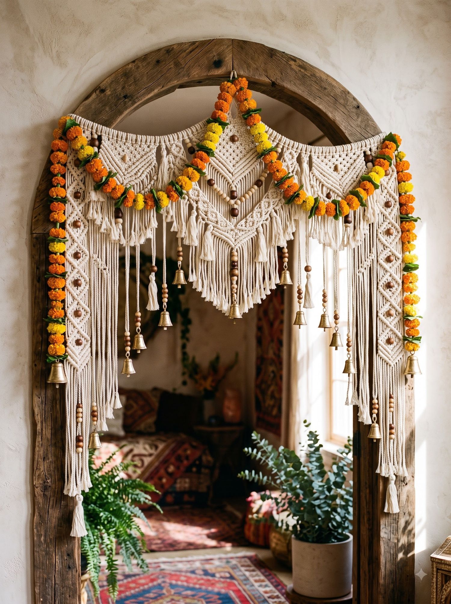 Handmade Macrame Toran / Door Hanging (Boho)
