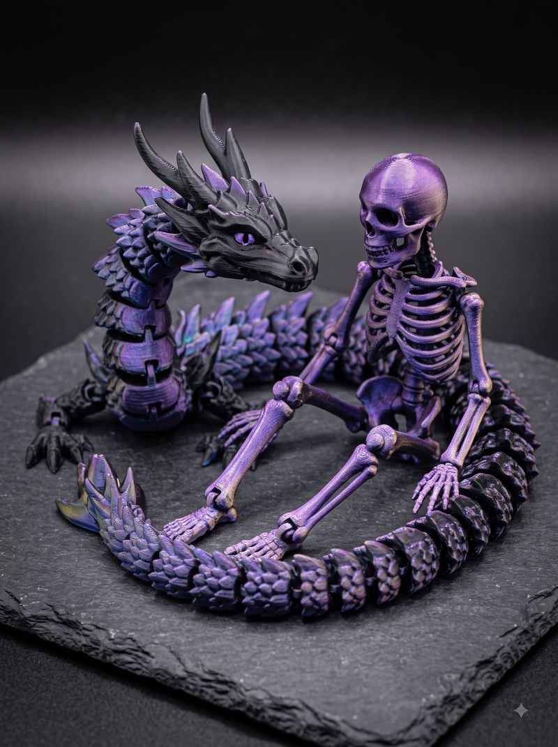 3D-Printed Articulated Skeleton / Dragon Flexi Fidget